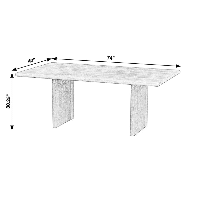 Wood Dining Table in Brown S314273