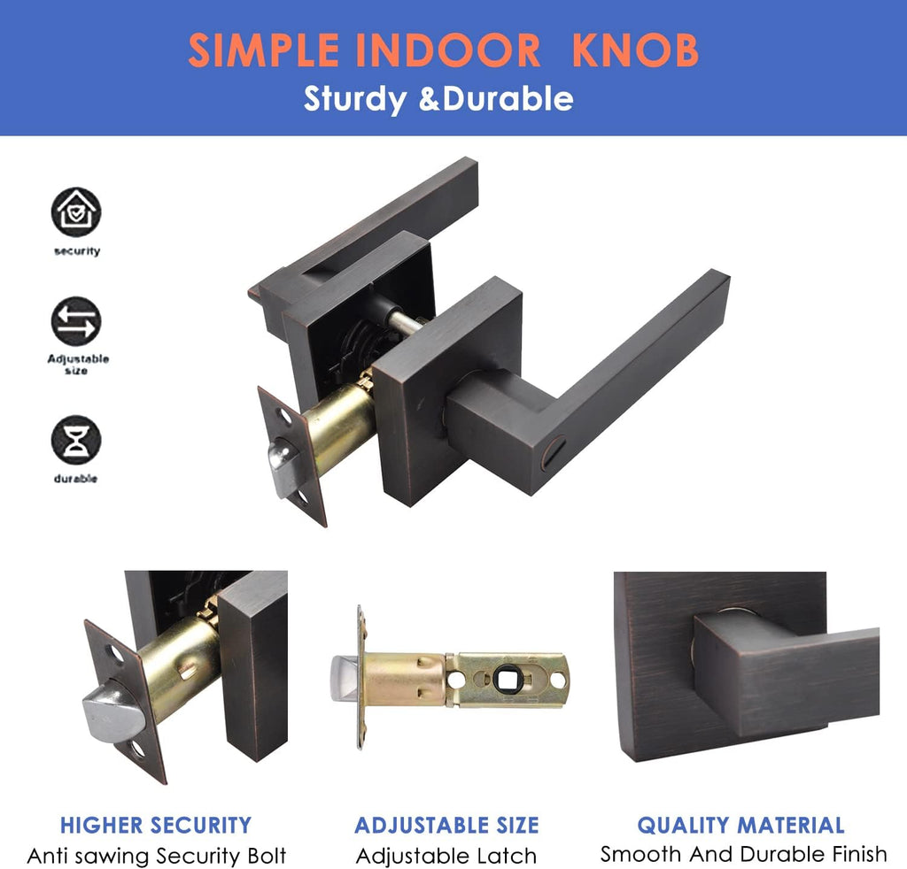 Brushed Bronze Zinc Alloy Door Lever Lock A3499