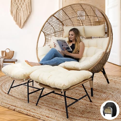 Oversized Double Egg Chair with Cushions N439
