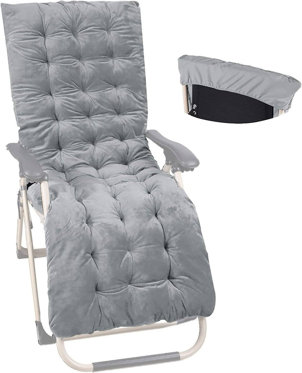 Blue Cotton Chaise Lounge Cushion B55352