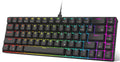 Wired 65% Mechanical Keyboard, RGB Backlit, 68 Keys, Hot Swappable, Brown Switch F1766