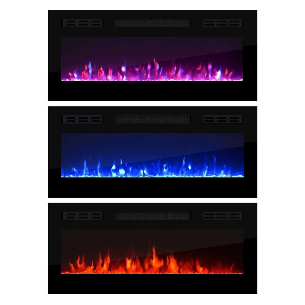 White Wall Mounted Electric Fireplace TV Stand P63857