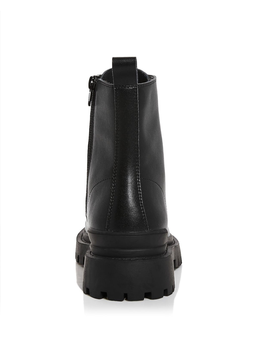 Black Leather Combat Boots I64283
