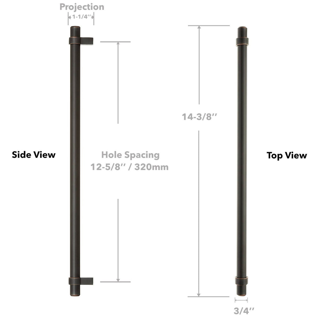 10 Pack Solid Kitchen Cabinet Bar Handle Pulls Oil Rubbed Bronze U21258