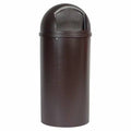 Round Polyethylene 25 Gal Brown Container M5086