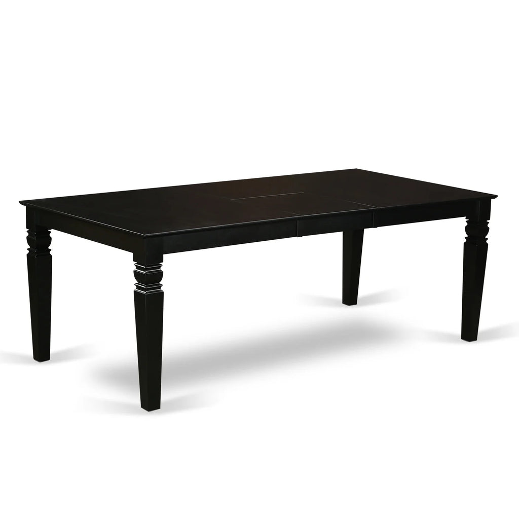 Black Leather Seat 7-piece Wood Dining Set P956314