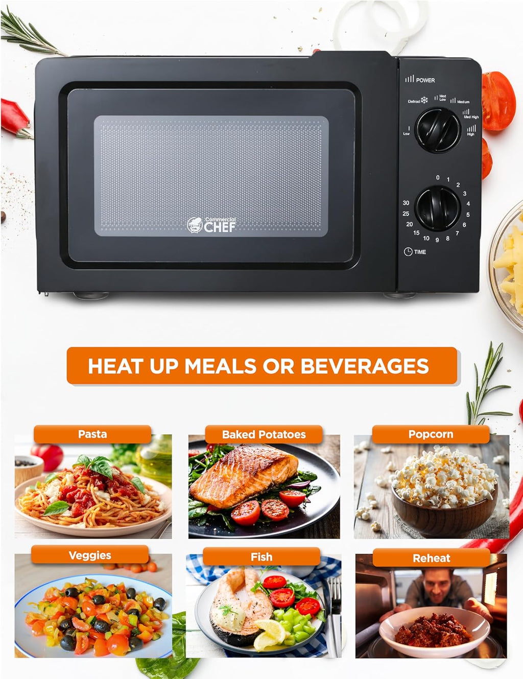 0.6 Cubic Foot 600W Microwave with 6 Power Levels Bundle with Single-Serve K-Cup Pod Coffee Maker W358942