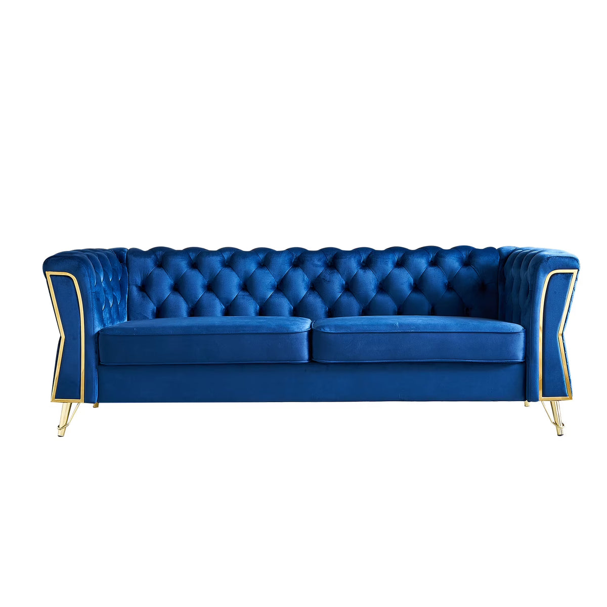 Blue Velvet Sofa 87.4 inch N21685