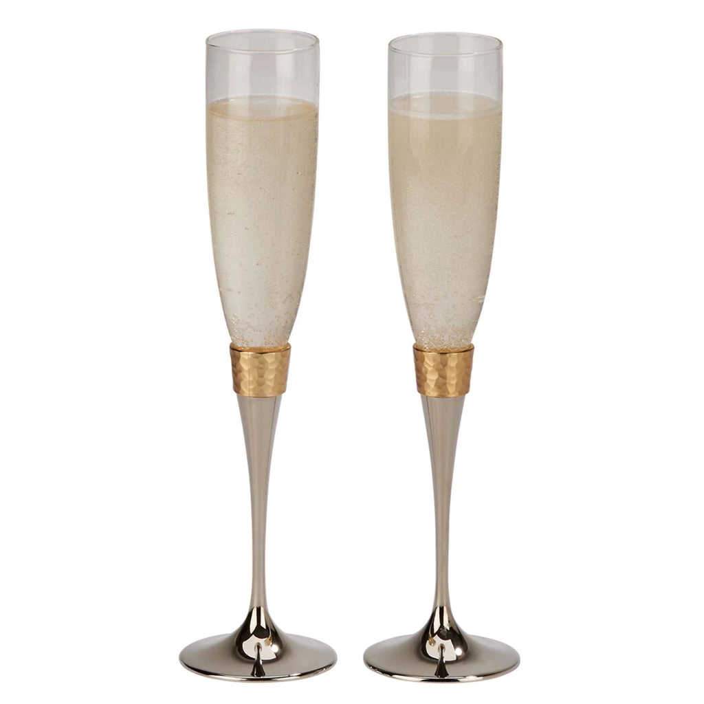 10.5 in. Hammered Flutes - Pair - Gold K561