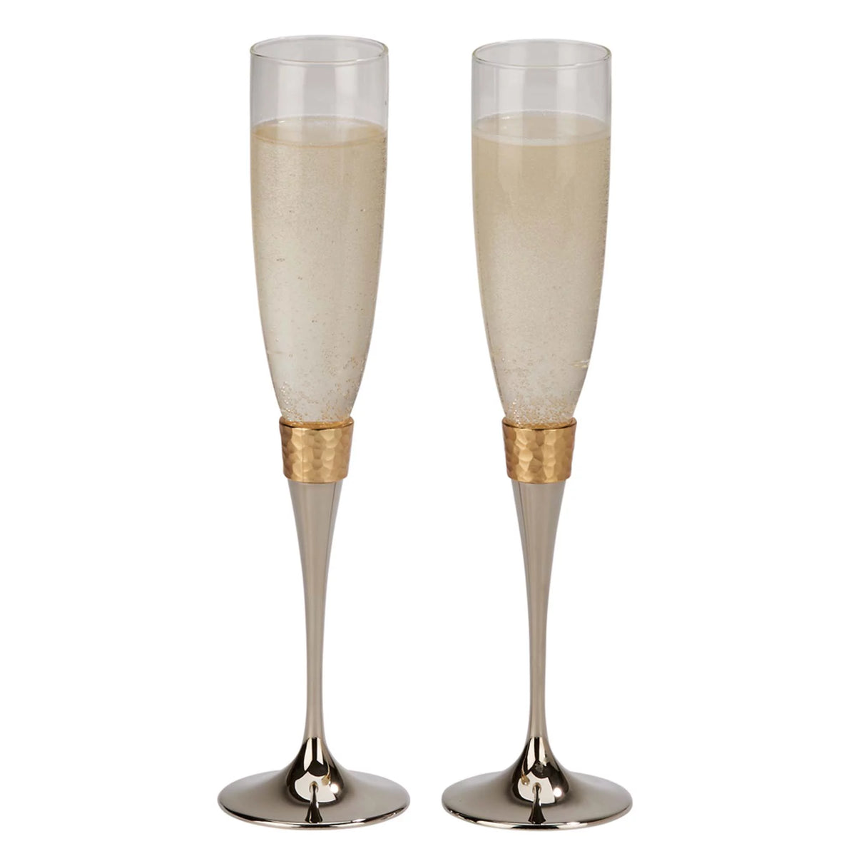 10.5 in. Hammered Flutes - Pair - Gold K561