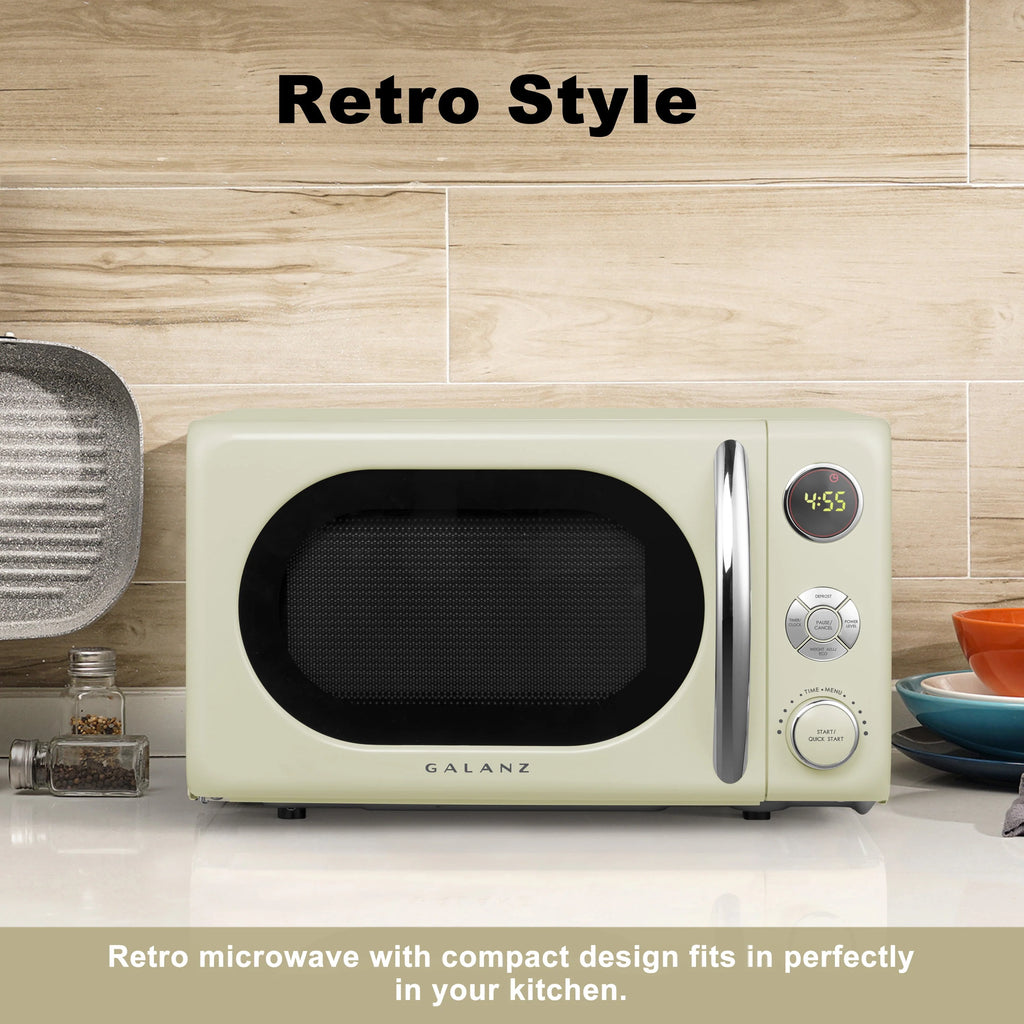 0.7 Cu ft 700 Watts Blue Retro Countertop Microwave Oven M12869