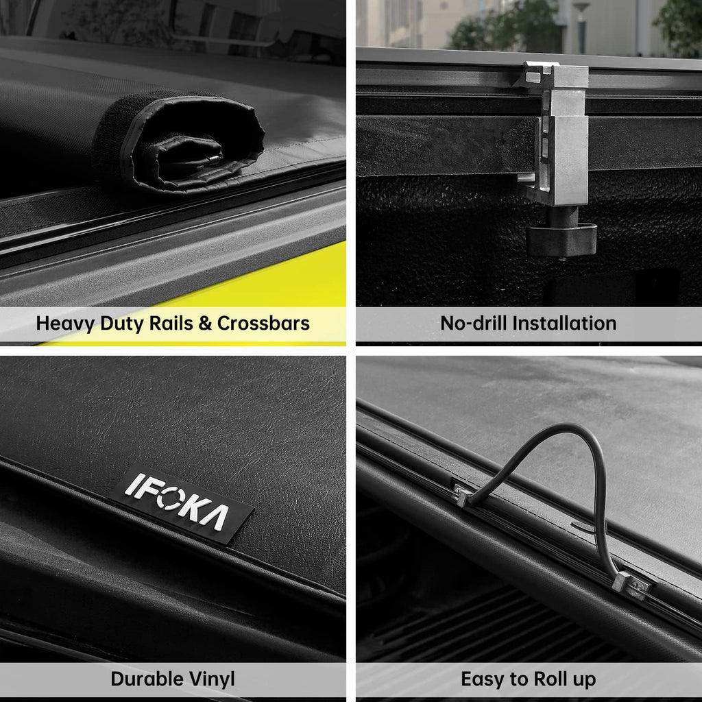 Soft Roll Up Truck Bed Tonneau Cover for 5' Bed (60") V940