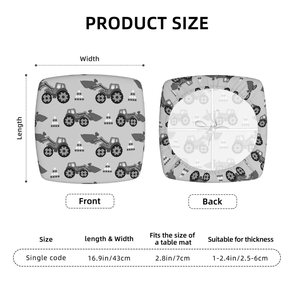 Gray Removable Washable Chair Seat Covers Q813