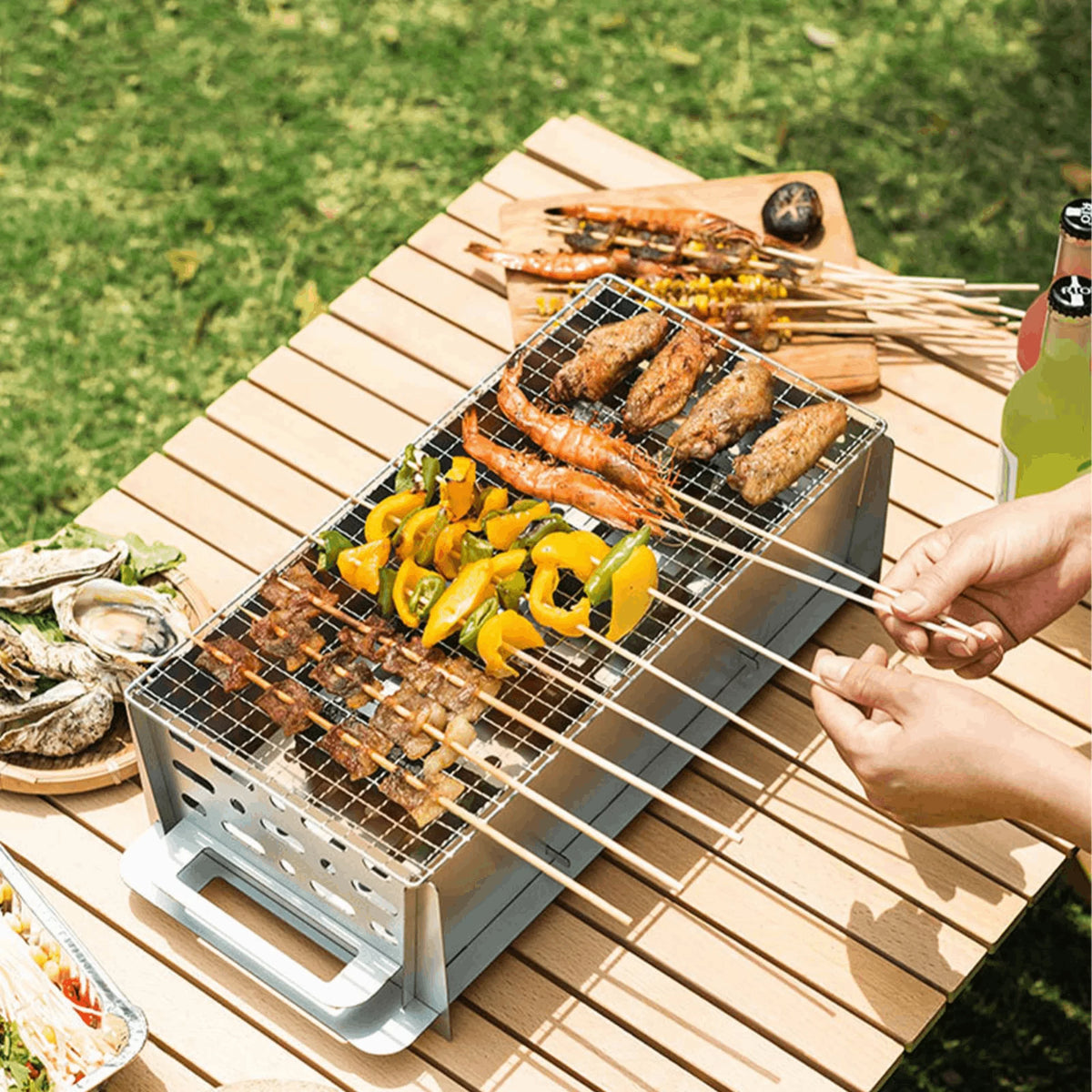 Portable Folding Charcoal BBQ Grill Q576435