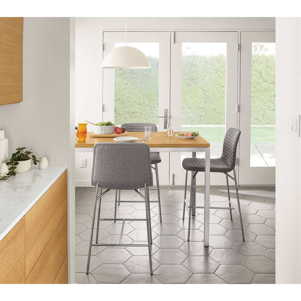 Modern Parsons Counter Table in Grey T96828