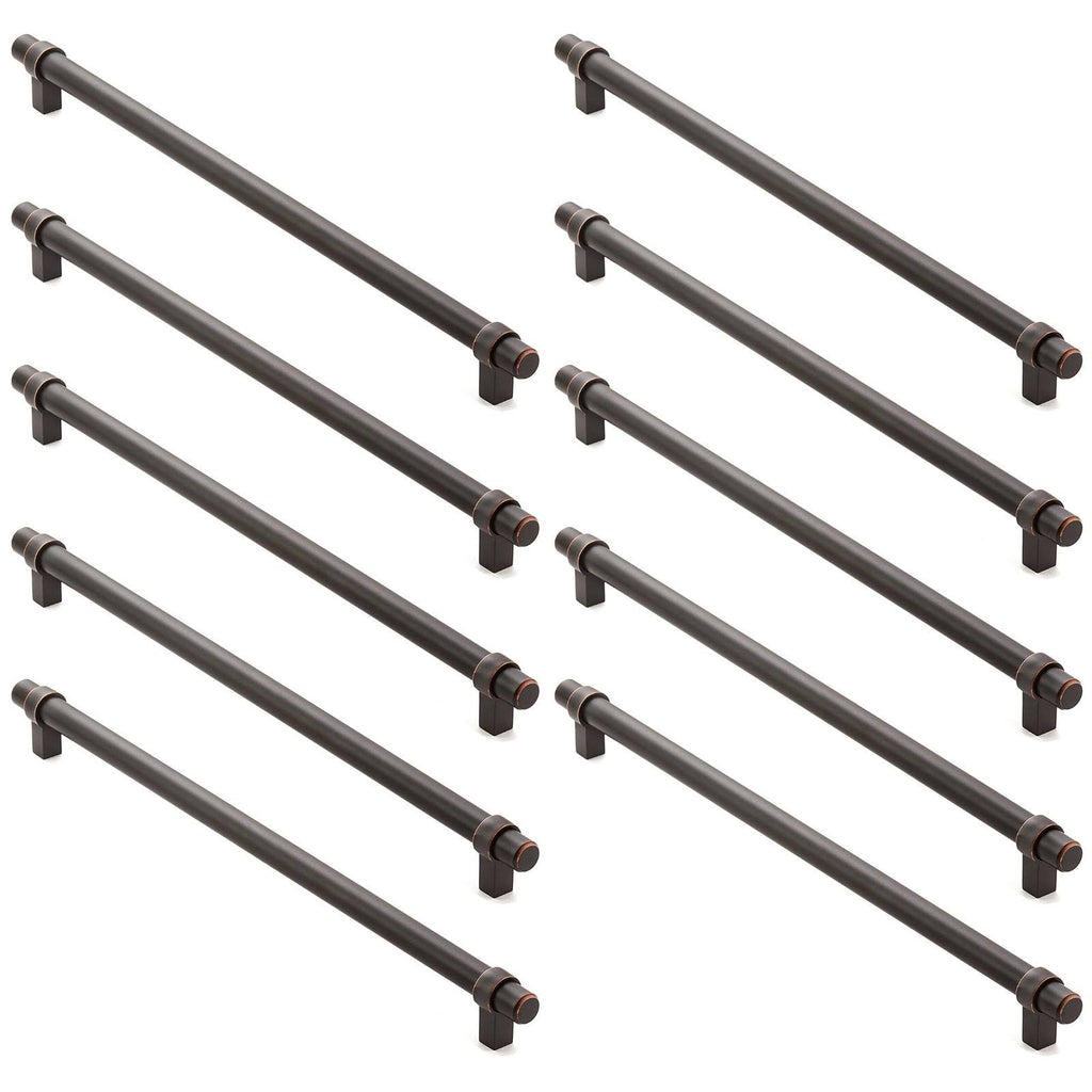 10 Pack Solid Kitchen Cabinet Bar Handle Pulls Oil Rubbed Bronze U21258