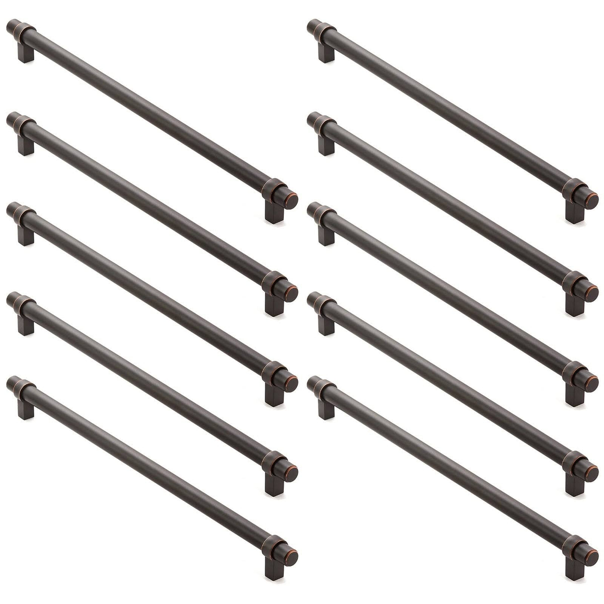 10 Pack Solid Kitchen Cabinet Bar Handle Pulls Oil Rubbed Bronze U21258