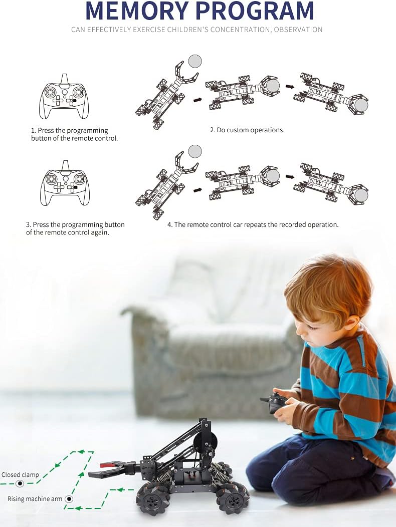 Smart Robot Arm Kit with 4-DOF Robotic Car S847920