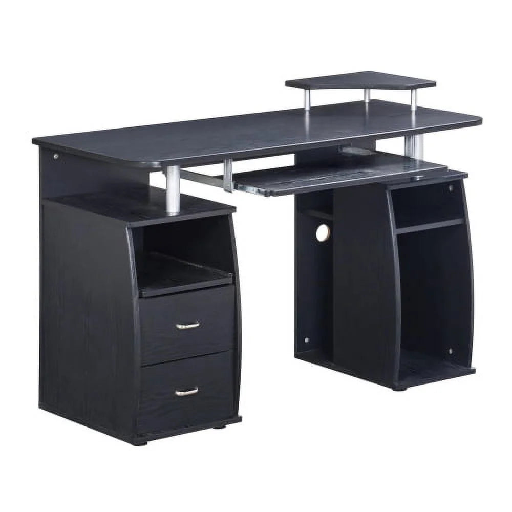Espresso Computer Workstation Desk With Storage Y9951