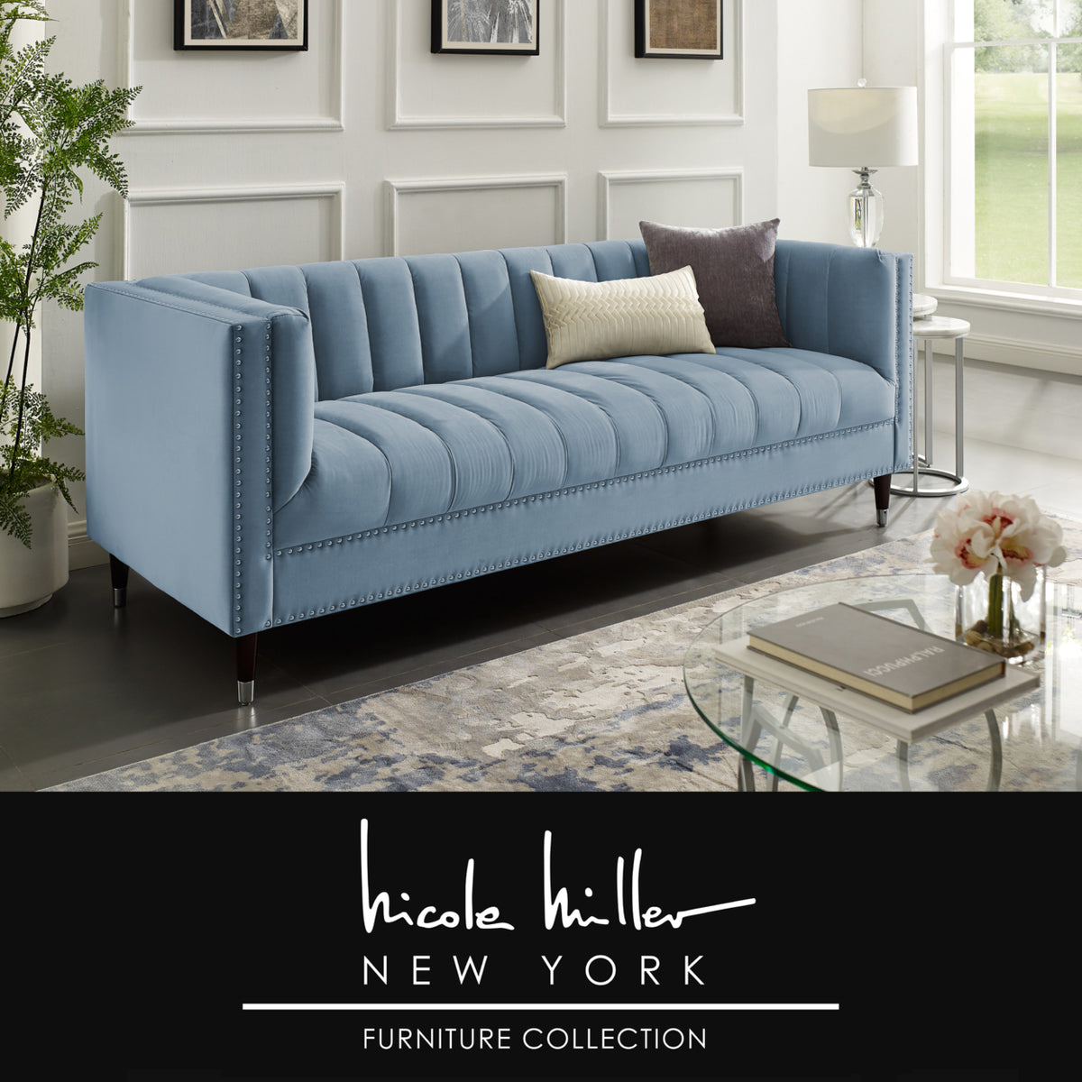 Velvet Club Chair or Sofa with Metal Legs N3960