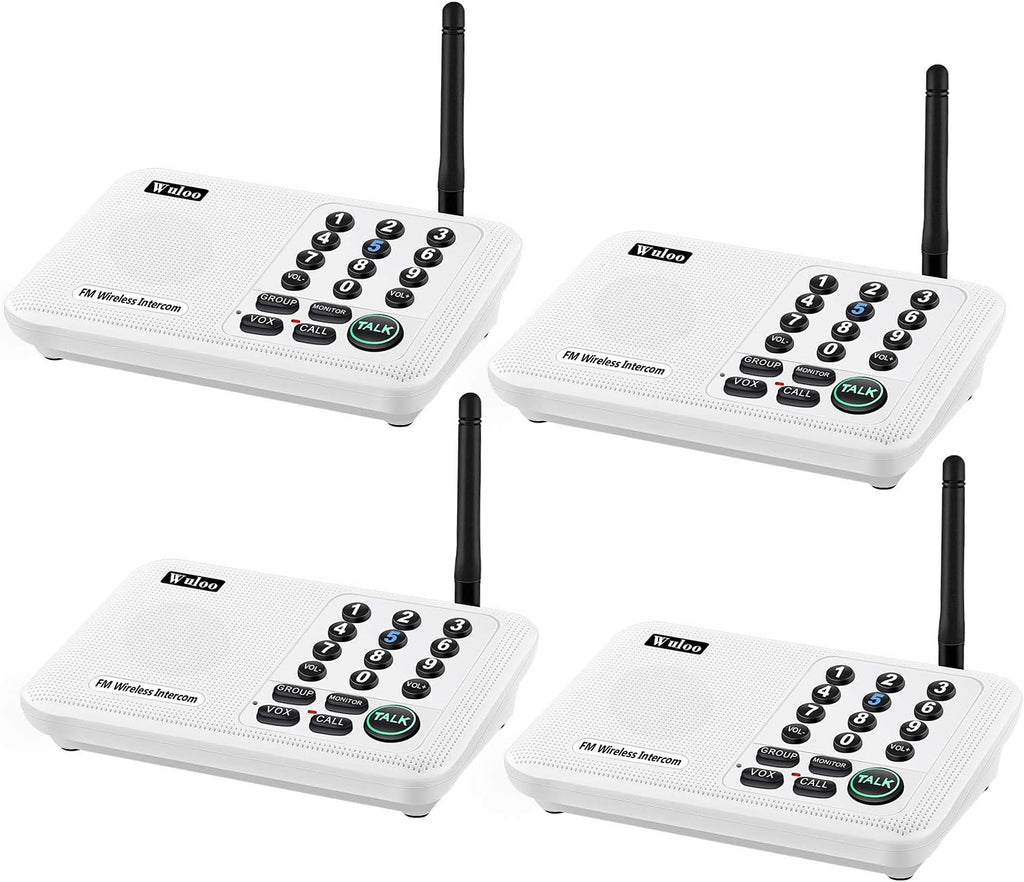 6 Packs White Wireless Intercom System N606481