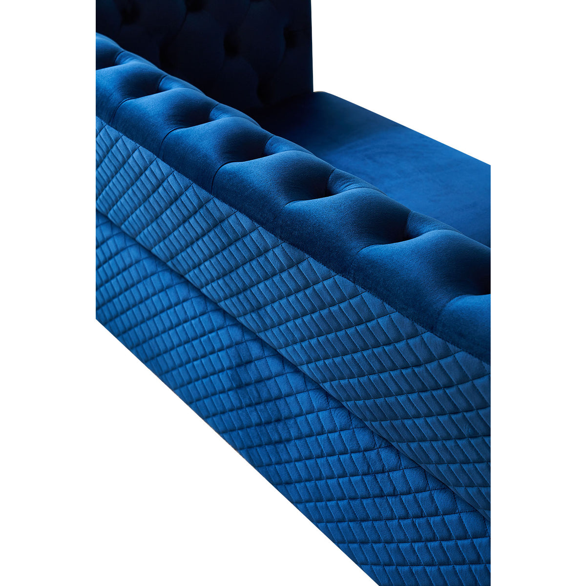 Blue Velvet Sofa 87.4 inch N21685