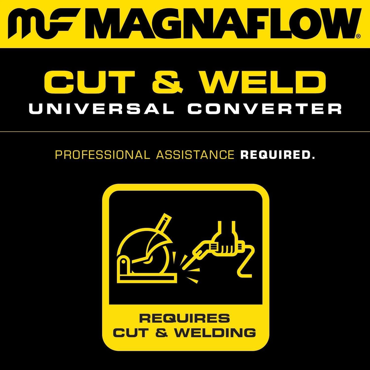 Universal Stainless Steel Catalytic Converter 2.5in Inlet/Outlet M108140