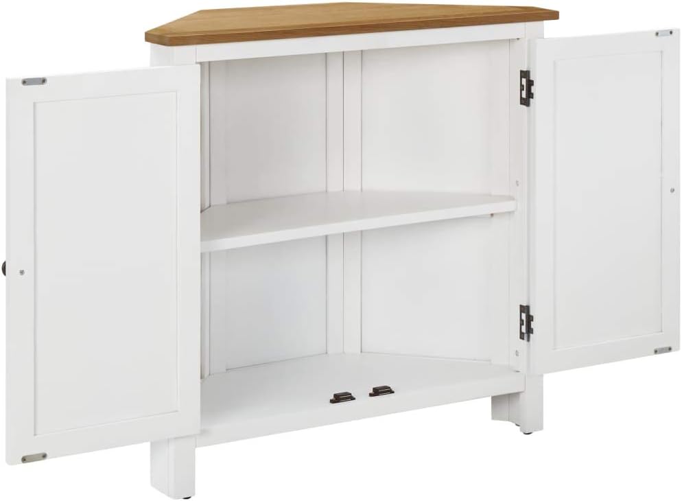 Corner Cabinet Solid Oak Wood Z8793
