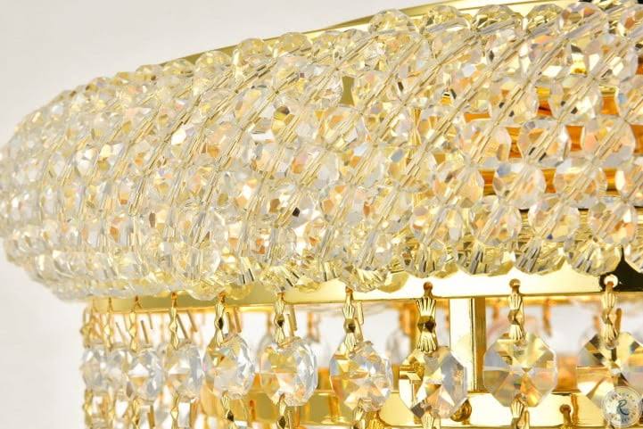6 Light Gold Flush Mount Crystal E1995