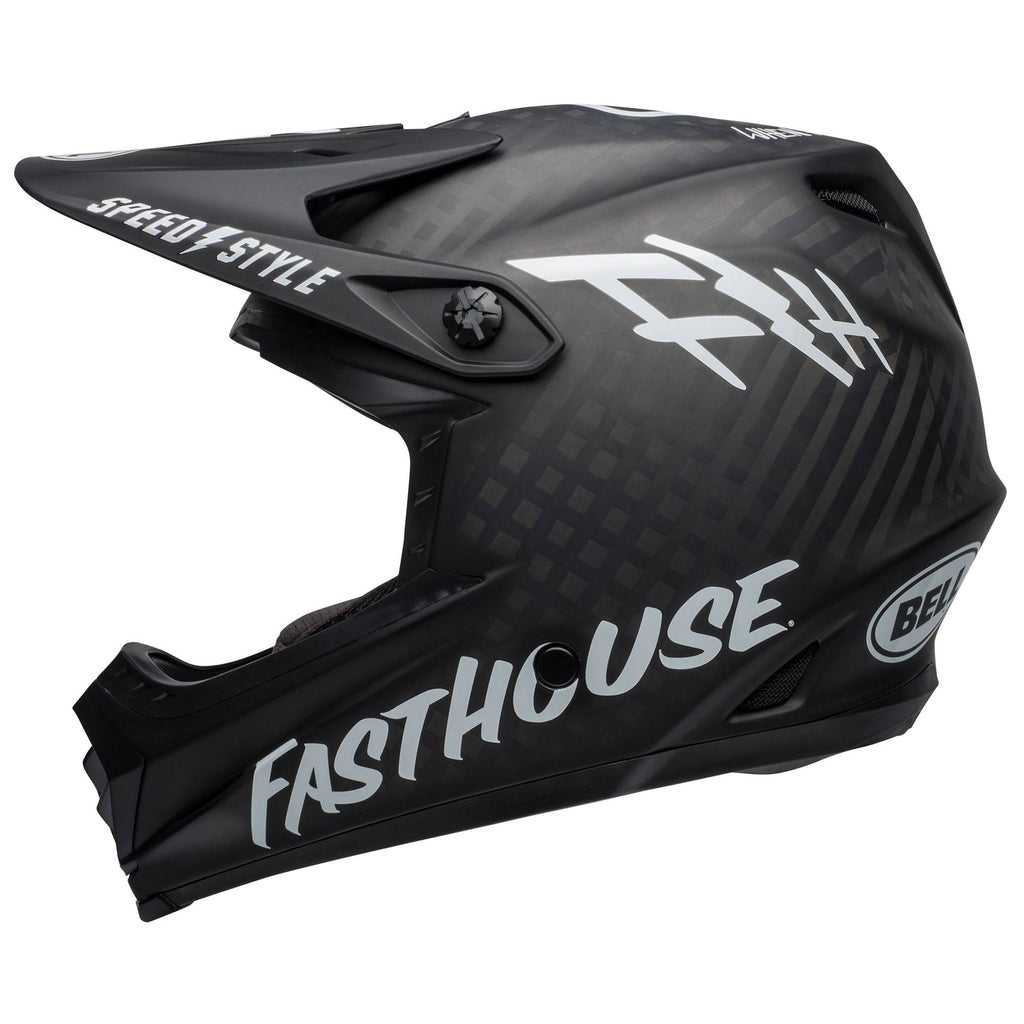 Matte Black/White Full-9 Helmet B678