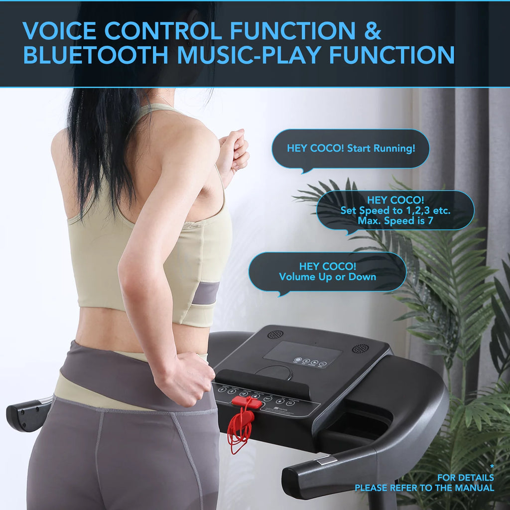 Folding Bluetooth Treadmill with Voice Control V403