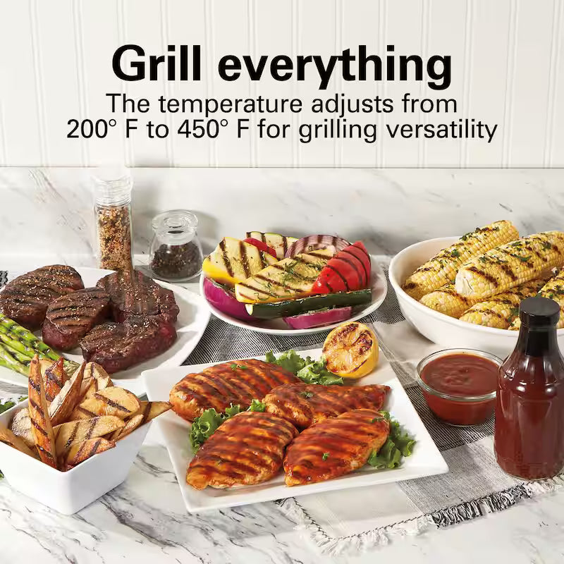 Stainless Steel Indoor Grill with Non-Stick Plates E767