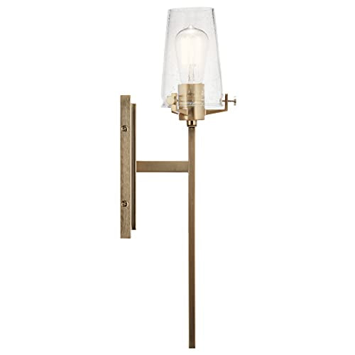 1 Light Wall Sconce with Clear Seeded Glass in Champagne Bronze K999