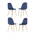 Velvet Upholstered Dining Chairs Set of 4 Q7839