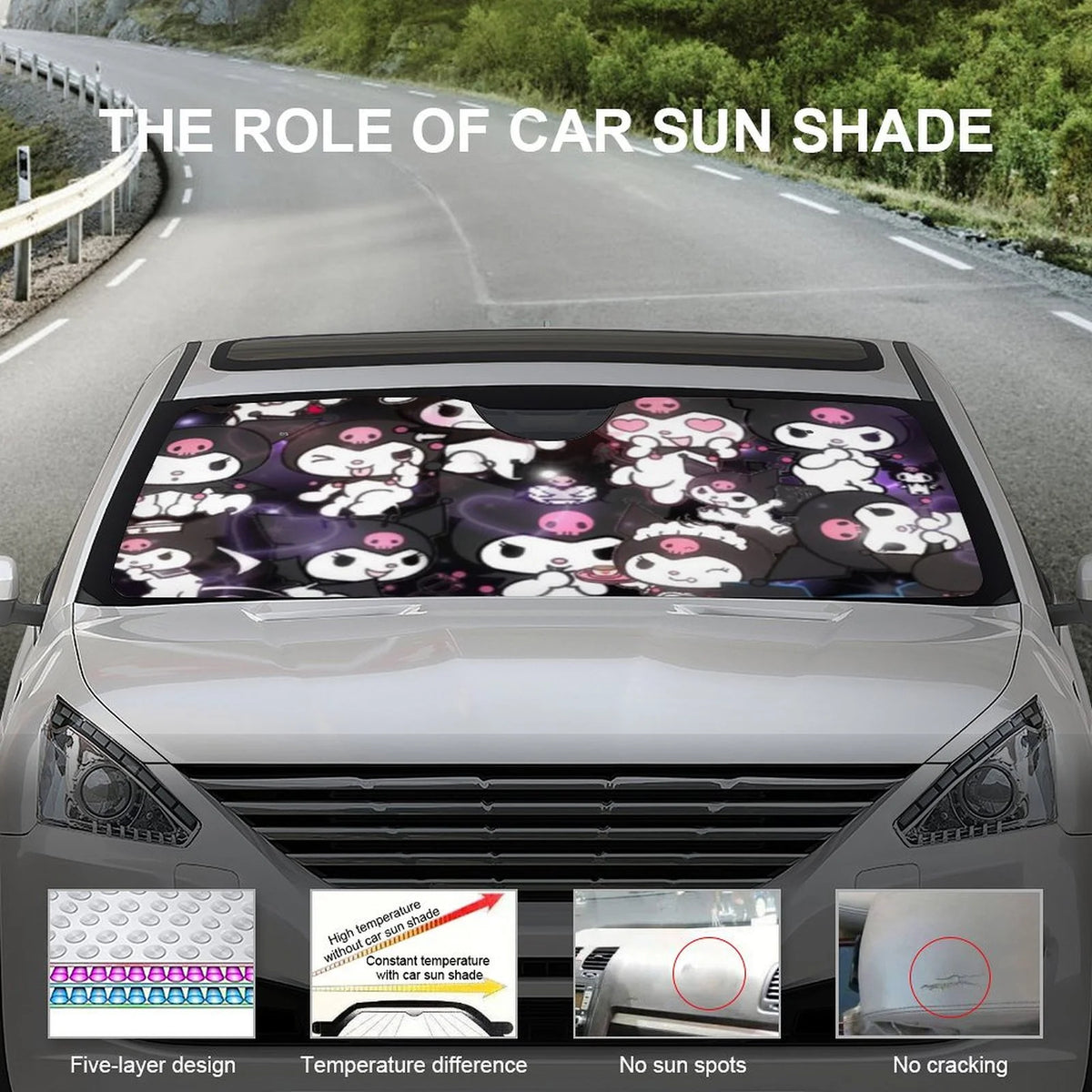 Foldable Reflective Car Windshield Sun Visor Cover P38109
