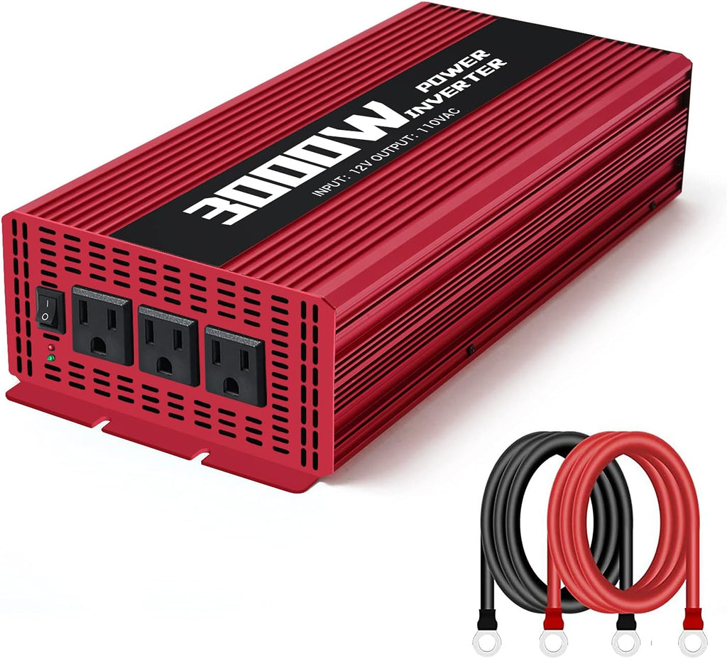 3000W Power Inverter DC 12V to AC 110V Modified Sine Wave Converter S486833
