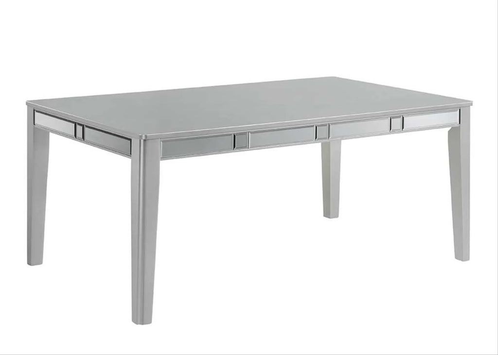Grey Silver Dining Table Set for 6 M896