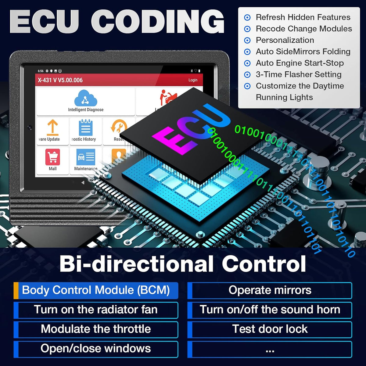 Bi-Directional Automotive Diagnostic Scan Tool O65729