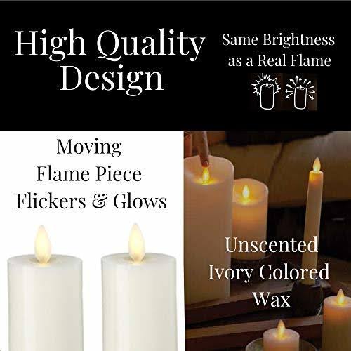 2x22 x 3x22 Set of 2 Moving Flame Votive Wax Ivory Unscented Candle R112891