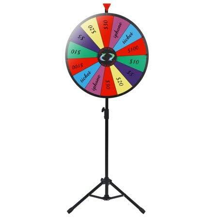 24 inch Color Prize Wheel with Folding Tripod Floor Stand D43474