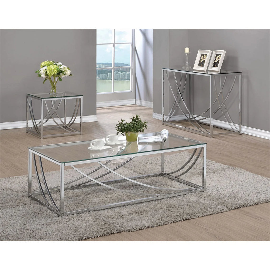 Glass Top Rectangular Coffee Table K215