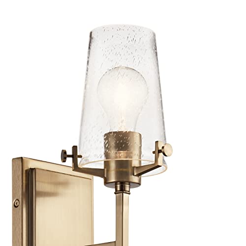 1 Light Wall Sconce with Clear Seeded Glass in Champagne Bronze K999