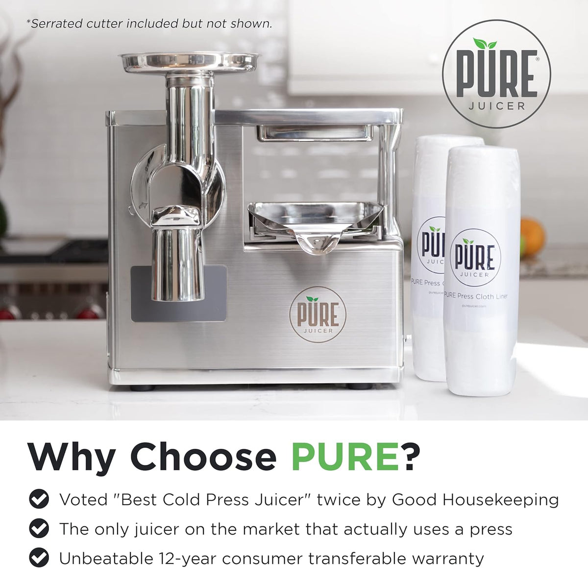 Two-Stage Juicer with Stainless Grinder and Hydraulic Press R2445