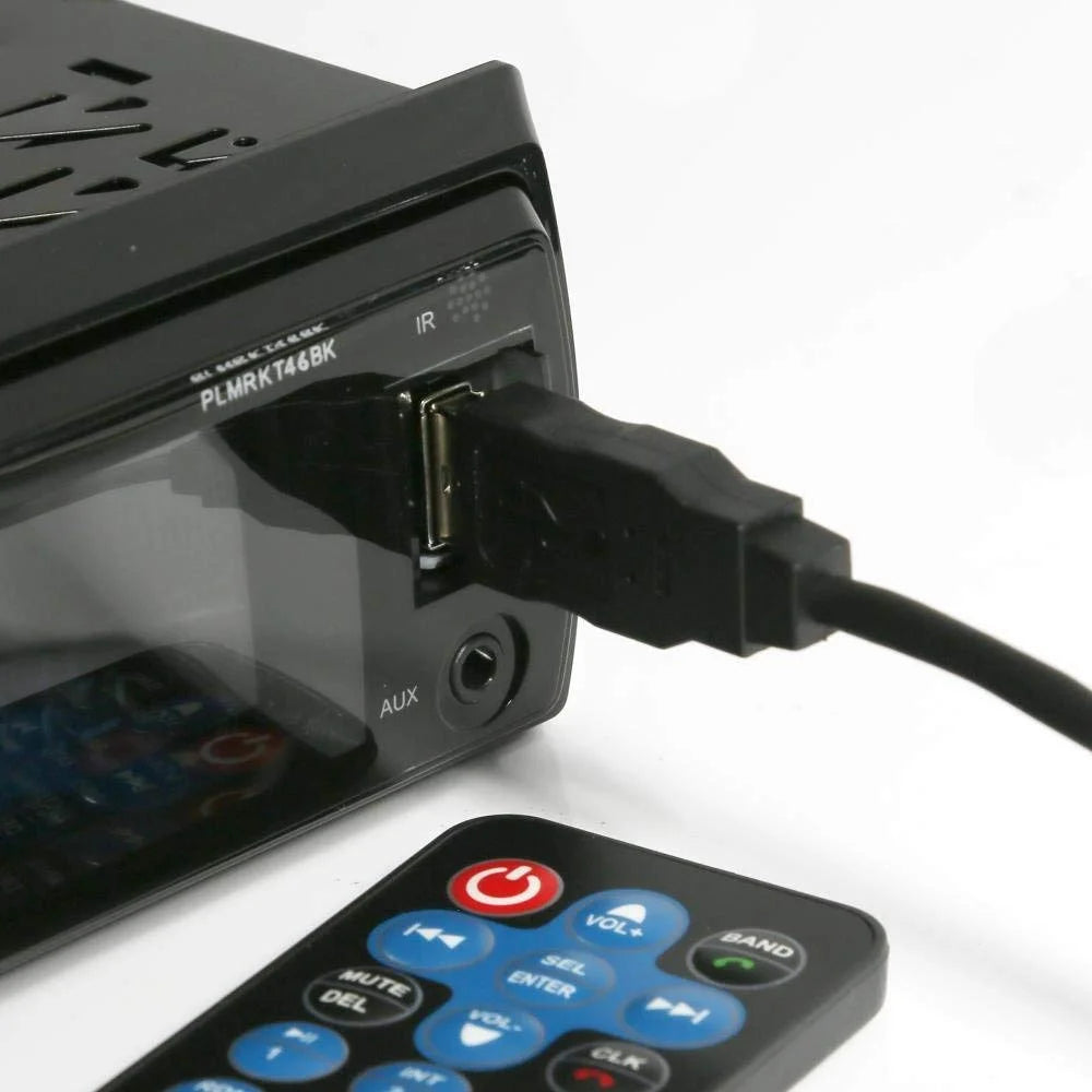 Black 5.25 Inch Bluetooth Marine Receiver Stereo & Speaker Kit C789