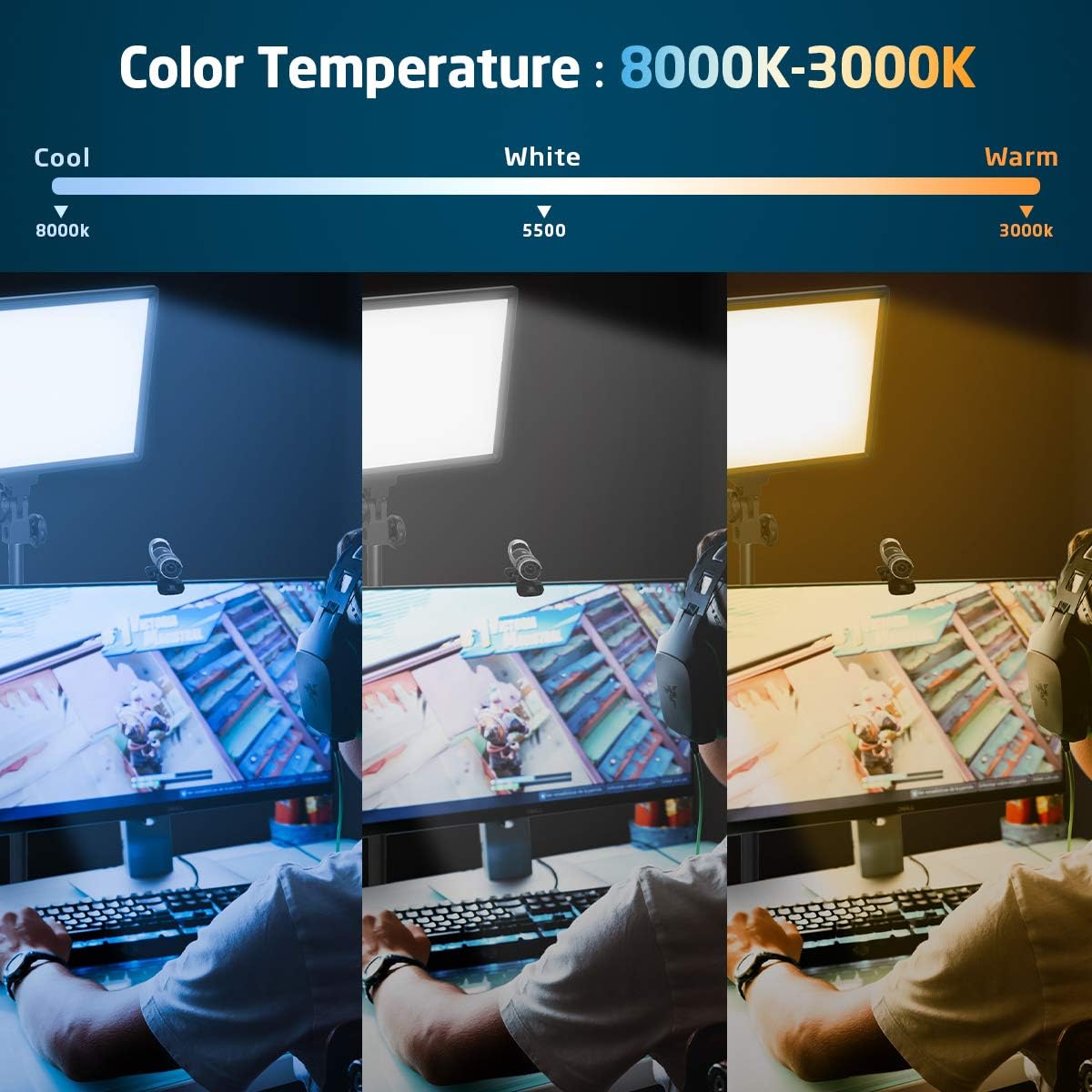 15.4 Inch Dimmable Bi-Color LED Video Light with Remote Control A436969
