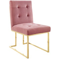 Gold Dusty Rose Performance Velvet Dining Chair P763