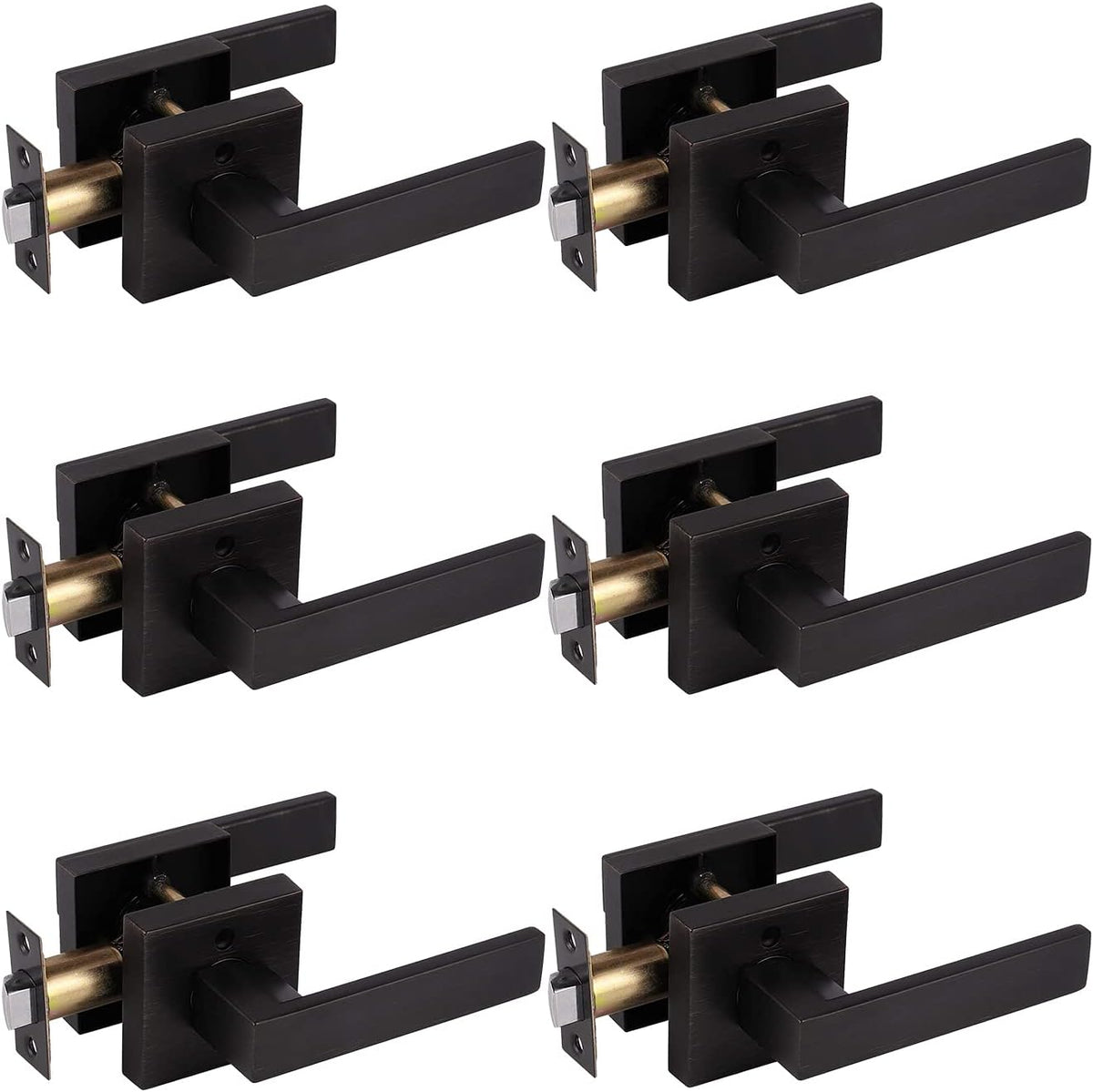 Brushed Bronze Zinc Alloy Door Lever Lock A3499