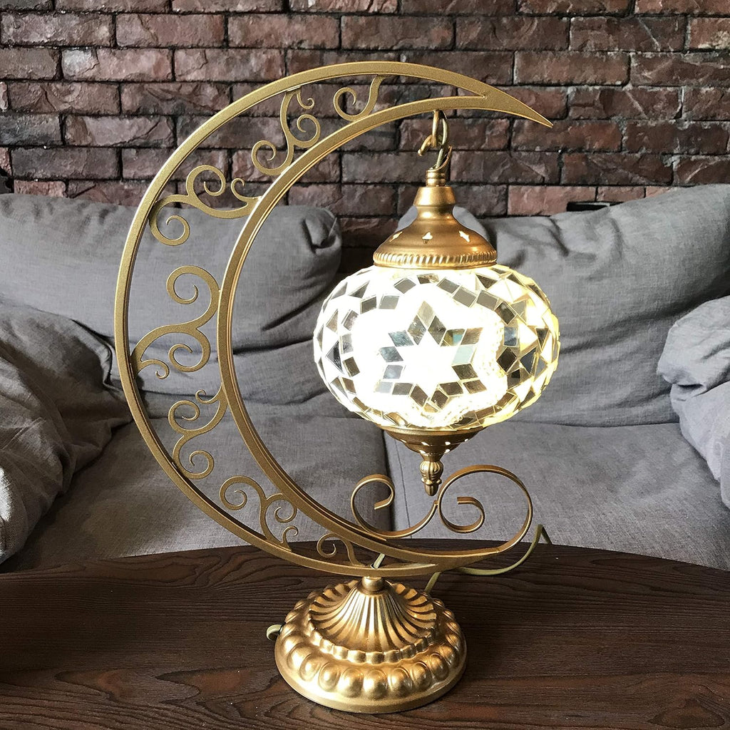 Red Mosaic Glass Table Lamp V4286