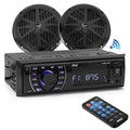 Black 5.25 Inch Bluetooth Marine Receiver Stereo & Speaker Kit C789