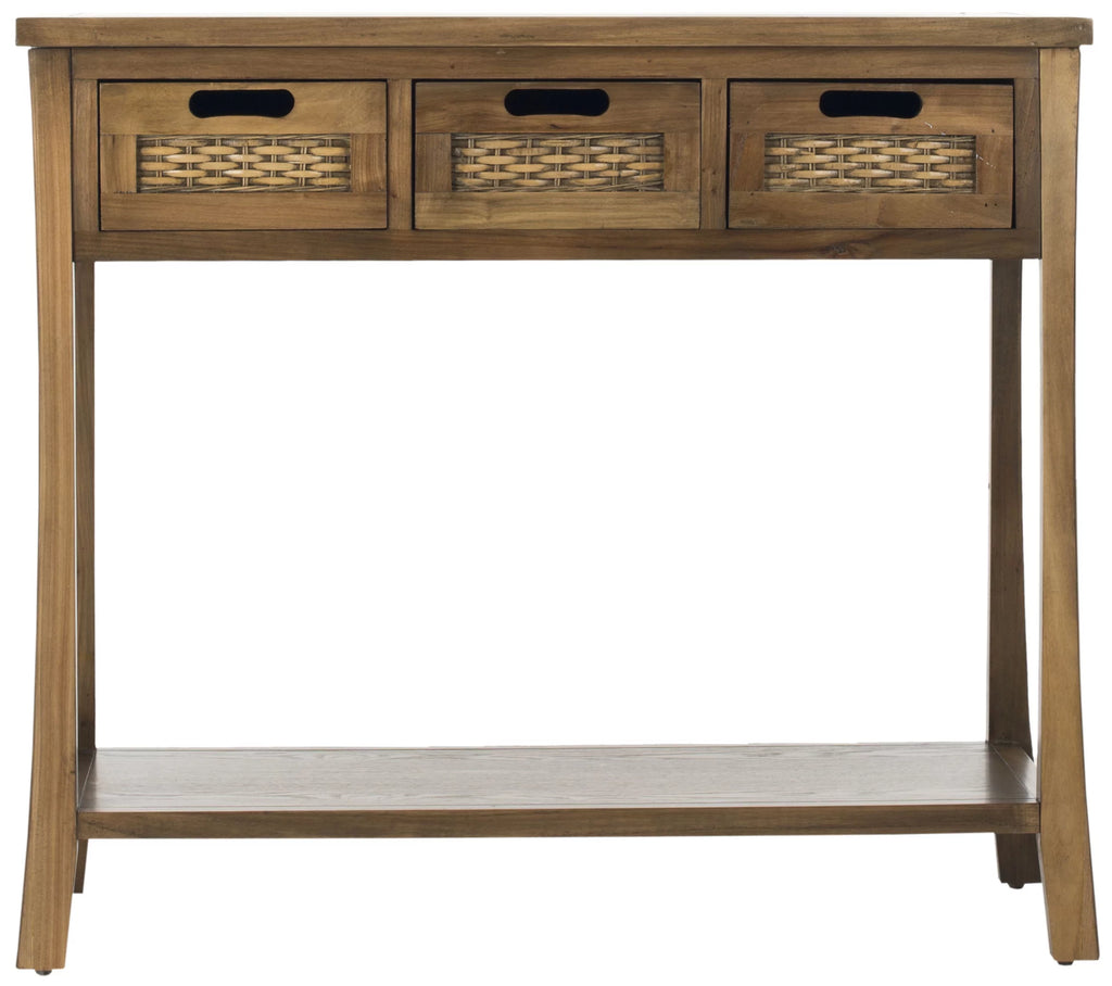3 Drawer Oak Storage Console S10255